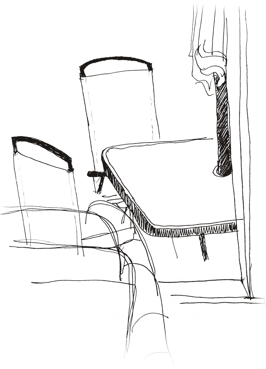 Two chairs and a table